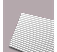 Panneau Mural 3D CANELÉ S ARSTYL - 2000x300x14,5mm - Parement Décoratif à Tasseaux - Polyuréthane Haute Densité - NOËL & MARQUET - Blanc à Peindre - 2 Mètres