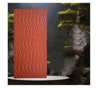 Panneau mural 3D pour décoration murale, panneau de revêtement mural en polyuréthane texturé imperméable avec structure ondulée pour la maison, le bureau, la décoration murale extérieure (rouge brique