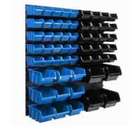 Panneau mural 77 x 78 cm avec 58 pcs Boîte Bleue et Noire plastique