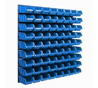 Panneau mural 77 x 78 cm avec 72 pcs Boîte Bleue Système de stockage