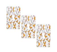 Panneau mural à bascule simple imprimé « A Brood Of Chickens » - Décoration murale pour cuisine, salle de bain, chambre à coucher - 7,5 x 11,4 cm.