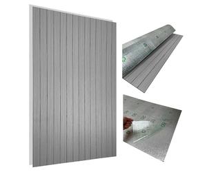 Panneau mural à lamelles 100x60 cm Autocollant - PVC + mousse PE 2,8 mm - Aspect bois Beige/Brun - 3D Revêtement mural Décoratif pour salon, chambre, cuisine, salle de bain - Lavable & Imperméable