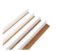 Panneau mural à tasseaux bois 3D - DECOON - 250 x 17 6 x 3 cm - Blanc - Fond rigide chêne - Panneau 0 44 m²