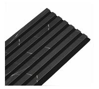 Panneau mural à tasseaux bois - DECOON - 250 x 30 x 1 9 cm - Décor marbre noir - Feutrine noire acoustique - Panneau 0 75 m²
