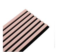 Panneau mural à tasseaux bois - DECOON - 250 x 30 x 1 9 cm - Rose pastel - Feutrine noire acoustique - Panneau 0 75 m²