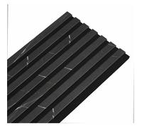 Panneau Mural acoustique tasseaux bois 120 x 30 x 1,9 cm DECOON - décor marbre noir / feutrine noir - 0,36m²