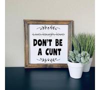 Panneau mural amusant avec inscription « Live Laugh Love Don't Be A Jerk » - Décoration d'intérieur amusante - Décoration sarcastique en étain - 30,5 x 30,5 cm