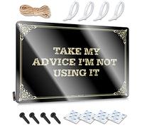 Panneau mural amusant « Take My Advice I'm Not Using It » - Accessoires de jardin - Décoration murale de qualité (30 x 40 cm)