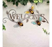 Panneau mural Bienvenue Jardin Porte d'entrée Décoration Abeilles Design