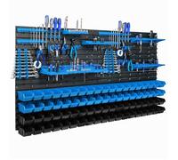 Panneau mural - BOTLE - 156 x 78 cm - 76 pcs - Plastique - Bleu et Noir