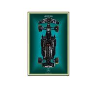 Panneau Mural Compatible avec la Lego 42141 Maquette Technic pour Voiture de Course pour McLaren Formule 1, idée Cadeau pour Lego F1 Les passionnés de Montage Mural (with Light,42171)