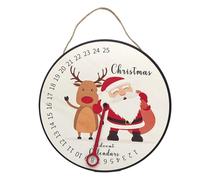 Panneau mural compte à rebours en bois avec compte à rebours et inscription « Count Down to Christmas » - Décoration saisonnière pour dortoir, salon