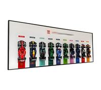 Panneau mural d'affichage pour Lego 77242-77251 F1 Racing Cars Series, cadre mural de blocs de construction compatible avec Lego 77250, panneau d'affichage de rangement cadre photo (modèle non inclus