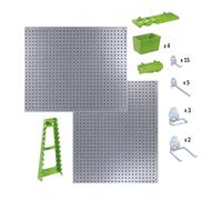 Panneau mural d'atelier avec accessoires 2X558-458MM + accessoires - RIBIMEX - PRPMRKIT34