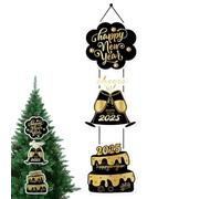 Panneau mural de bonne année, signe de bonne année pour la porte d'entrée - Pendentifs décoratifs pour le Nouvel An,Enseigne de porche de bonne année 2025, décorations de festival