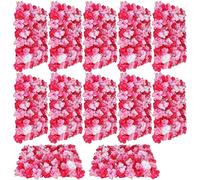 Panneau mural de fleurs artificielles, tissu de soie durable, design 3D réaliste, rose