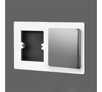 Panneau mural de type 86 avec cadre de protection pour boîtier inférieur d'interrupteur mural, construction robuste en polycarbonate pour une durabilité accrue et un attrait visuel (gris-type 4)