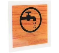 Panneau Mural D'économie D'eau en Acrylique pour Restaurant Intérieur | Signalétique Jaune, Usage Bureau et Espace Intérieur, Format Léger, Style Créatif, Fournitures de Restaurant
