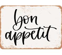 panneau mural decoratif enseignes en métal affiche vintage Bon Appetit - Vintage Look Sign decoration cuisine