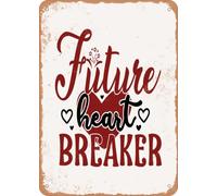 panneau mural decoratif enseignes en métal affiche vintage Future Heart Breaker - Vintage Rusty Look decoration cuisine