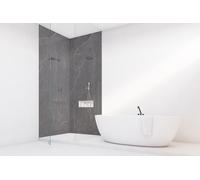 Panneau mural douche VIPANEL - Aragon noir - Finition brillant - 150 x 255 cm - épaisseur 3mm