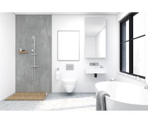 Panneau mural douche VIPANEL - Béton anthracite - Finition mat perlée - 100 x 255 cm - épaisseur 3mm