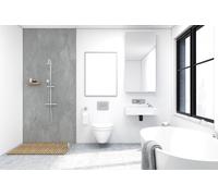 Panneau mural douche VIPANEL - Béton anthracite - Finition mat perlée - 150 x 255 cm - épaisseur 3mm