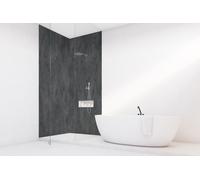 Panneau mural douche VIPANEL - Béton noir - Finition mat perlée - 100 x 210 cm - épaisseur 3mm