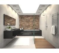 Panneau mural douche VIPANEL - Bois coloris Acajou - Finition mat perlée - 150 x 255 cm - épaisseur 3mm