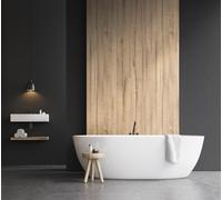 Panneau mural douche VIPANEL - Bois coloris Erable - Finition mat perlée - 150 x 255 cm - épaisseur 3mm