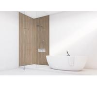Panneau mural douche VIPANEL - Bois Peuplier - Finition brillant - 150 x 255 cm - épaisseur 3mm
