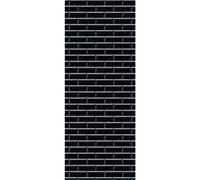 Panneau mural douche VIPANEL - Carrelage Rétro noir - Finition brillant - 1000x2550