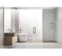 Panneau mural douche VIPANEL - Gris uni - Finition mat perlée - 150 x 255 cm - épaisseur 3mm