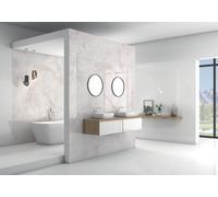 Panneau mural douche VIPANEL - Marbre blanc rosé - Finition brillant - 100 x 255 cm - épaisseur 3mm