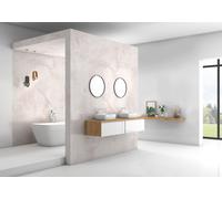 Panneau mural douche VIPANEL - Marbre blanc rosé - Finition velvet - 150 x 255 cm - épaisseur 3mm