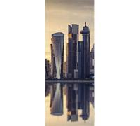 Panneau mural douche VIPANEL - Paysage urbain Skyline Doha - Finition brillant - 1000x2550