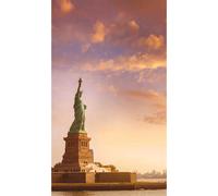 Panneau mural douche VIPANEL - Paysage urbain Statut liberté - Finition brillant - 1500x2550