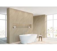 Panneau mural douche VIPANEL - Pierre beige - Finition mat perlée - 100 x 210 cm - épaisseur 3mm