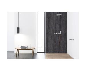 Panneau mural douche VIPANEL - Pierre noir - finition mat perlée - 100 x 210 cm - épaisseur 3mm