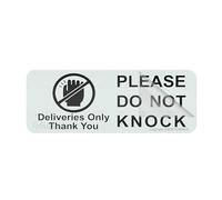 Panneau mural en acrylique avec inscription « Please Do Not Knock Deliveries Only Thank You » - Plaque autocollante pour porte ou mur - 25,4 x 7,6 cm