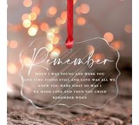 Panneau mural en acrylique avec versets de la Bible « Remember When I Was Young And Were You » - Pendentif religieux pour fenêtre, arbre et porte - Pendentif rond transparent pour enfants, filles