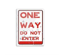Panneau mural en acrylique « One Way Do Not Enter Street » - Panneau d'affichage en matériau solide avec revêtement UV - 15,2 x 20,3 cm - Autocollant moderne - Facile à installer