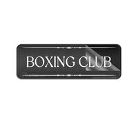 Panneau mural en acrylique pour club de boxe, plaque de rue avec adhésifs puissants pour porte, bureau, entreprise, maison, extérieur 25,4 x 7,6 cm