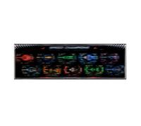 Panneau mural en acrylique pour Lego 77242-77251 Racing Kit de construction 10 en 1 - Support mural - Panneau d'affichage uniquement compatible avec Lego 77242-77251 (avec lumières)