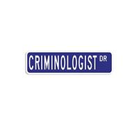 Panneau mural en aluminium pour l'extérieur - Pour criminologiste - Cadeau de criminologue - Plaque murale fantaisie pour bar - Garage - 7,6 x 30,5 cm