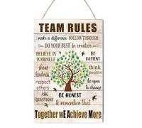Panneau mural en bois avec citations inspirantes pour bureau