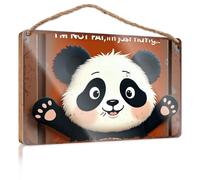 Panneau mural en bois pour salle de bain avec inscription « I'm Not Fat, I'm Just Hungry. » Décoration amusante (23 x 35 cm)