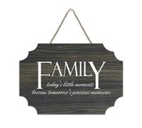 Panneau mural en bois rustique avec citations « Family Today's Little Moments Becomes Tomorrow's Precious Memories » - 15,2 x 25,4 cm