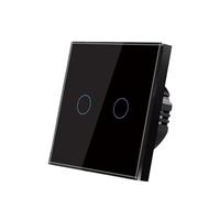 Panneau mural en verre trempé cristal, interrupteur tactile, indicateur LED, capteur, bouton électrique, 1/2/3 voies, 220 V(ZS-BB02Y)