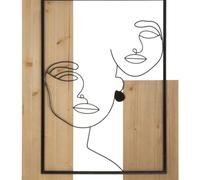 PANNEAU MURAL FACE AU FER ET AU BOIS